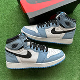 Jordan University Blue Black 1s Size 7Y