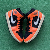 Jordan Black Cone Mid 1s Size 9.5