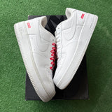 Nike Supreme White Air Force 1s Size 10