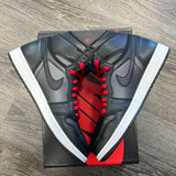 Jordan Black Satin Gym Red 1s Size 9