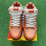 Nike Orange Lobster SB Low Dunk (Mismatched) Sizes 10.5/11.5