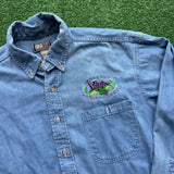 Vintage Buffalo Wings Denim Button Up Size L