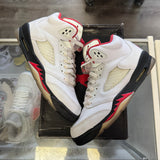 Jordan Silver Tongue Fire Red 5s Size 7Y