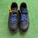 Jordan Off White Black Blue Low 2s Size 10.5