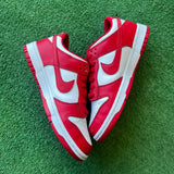 Nike University Red Low Dunks Size 6Y