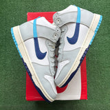 Nike Split Baltic Blue High Dunks Size 10
