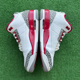 Jordan Cardinal 3s ( Missing Insoles) Size 8