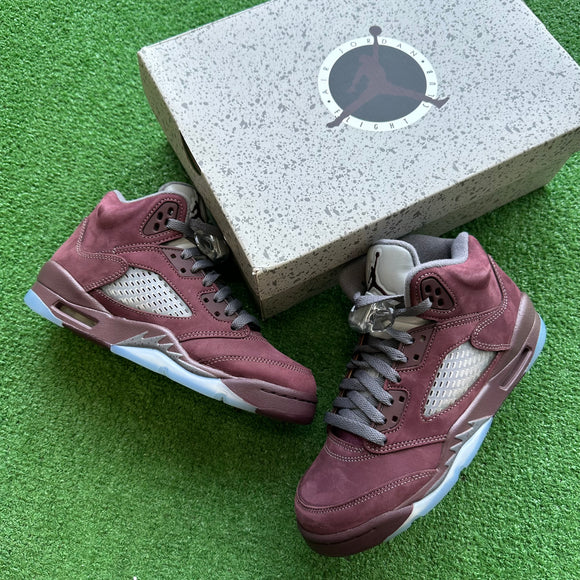 Jordan Burgundy 5s Size 5Y