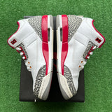 Jordan Cardinal 3s Size 6.5Y