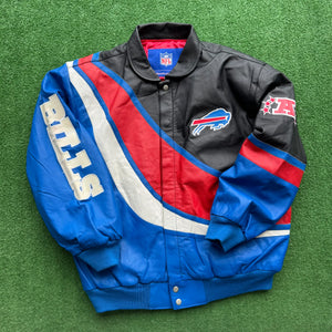 Vintage Buffalo Bills Leather Jacket Size XL