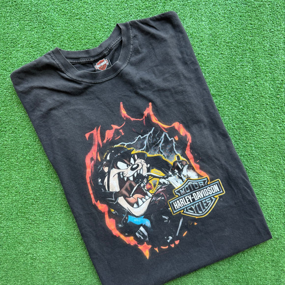 Vintage Harley Davidson Looney Tunes Tee Size XXL