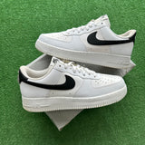 Nike White Black Swoosh Air Force 1s Size 11
