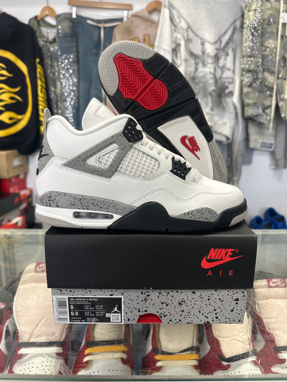 Jordan White Cement 4s Size 8