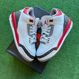 Jordan Fire Red 3s Size 5Y