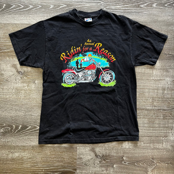 Vintage Ride For a Reason Bike Tee Size L