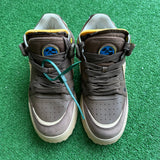 Off White Brown Beige Sponge Mid-Tops Size 43