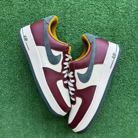 Nike Dark Red Vintage Green Air Force 1s Size 8.5