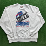 Vintage Buffalo Bills AFC East Champions Crewneck Size L
