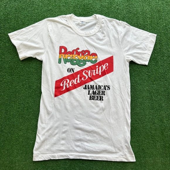 Vintage Red Stripe Tee Size S/M