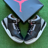 Jordan Black Cement 3s Size 9