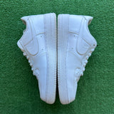 Nike White Low Air Force 1s Size 8