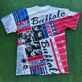 Vintage Buffalo Bills All Over Print Tee Size L