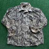 Vintage Camo Button Up Shirt Size M