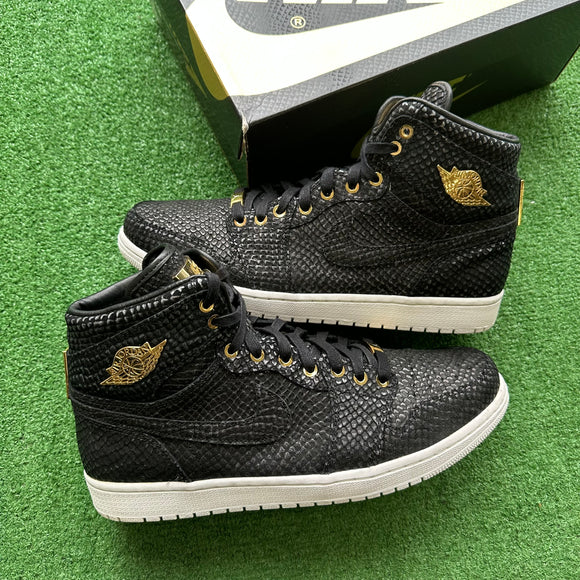 Jordan Pinnacle Black 1s Size 12