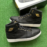 Jordan Pinnacle Black 1s Size 12