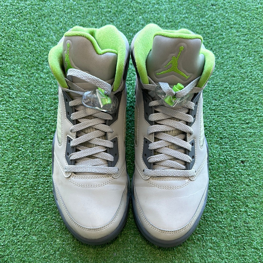 jordan 5s green beans