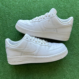 Nike White Low Air Force 1s Size 10