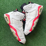 Jordan White Infrared 6s Size 5.5Y