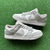 Nike Grey Fog Low Dunk Size 9.5