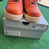 Nike Orange Skeleton Low Air Force 1s Size 10.5