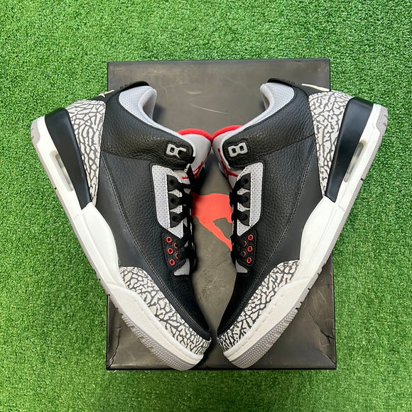 Brand New Jordan Black Cement 3s Size 10.5