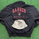 Vintage Buffalo Sabres Windbreaker Size XL (w/ free bucket hat)