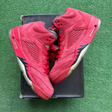 Jordan Red Suede 5s Size 10
