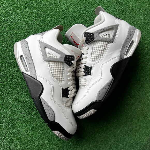 Jordan White Cement 4s Size 10.5