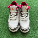 Jordan Cardinal Red 3s Size 7Y