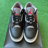 Jordan Black Cement 3s Size 8