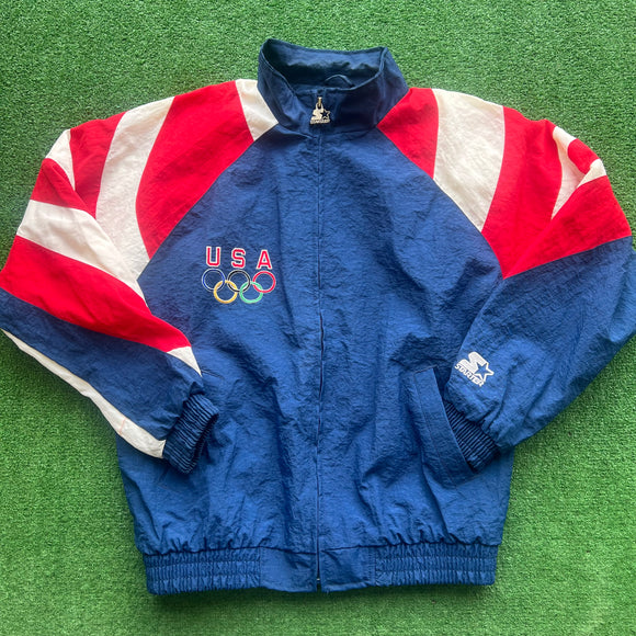 Vintage Starter Olympic USA Windbreaker Size S