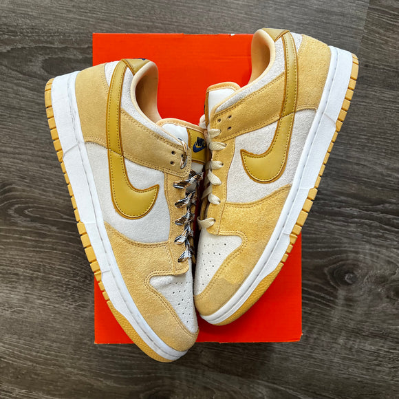 Nike Celestial Gold Suede Low Dunk Size 12W/10.5M