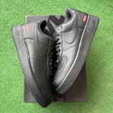 Nike Supreme Black Air Force 1s Size 10