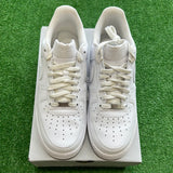 Nike White Low Air Force 1s Size 10