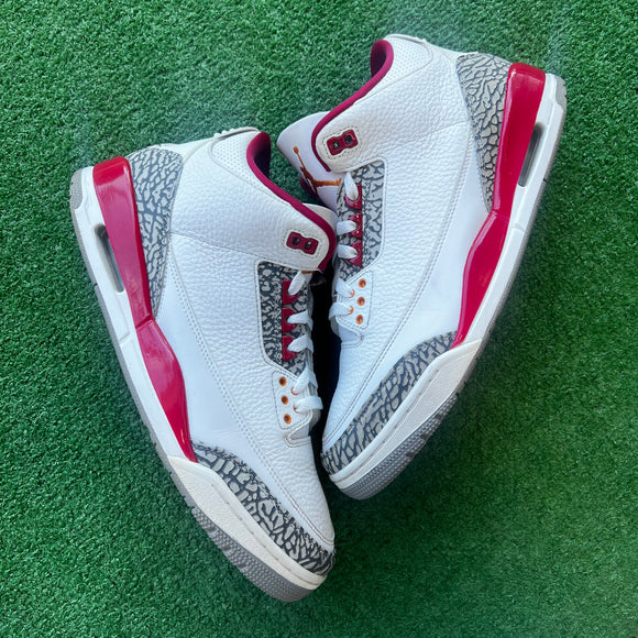 Jordan Cardinal 3s Size 11.5