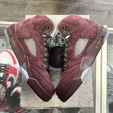 Jordan Burgandy 5s Size 6Y