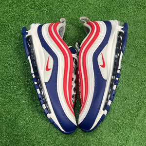 Nike Red White Blue Air Max 97 Size 9