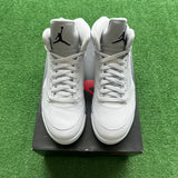 Jordan White Metallic 5s Size 9.5