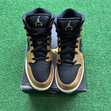 Jordan Metallic Gold Mid 1s Size 6.5Y