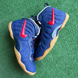 Nike Blue Void University Red Foamposites Size 6Y